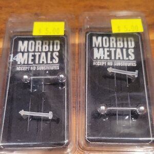 Morbid Metals Silver Barbell Piercing Set
